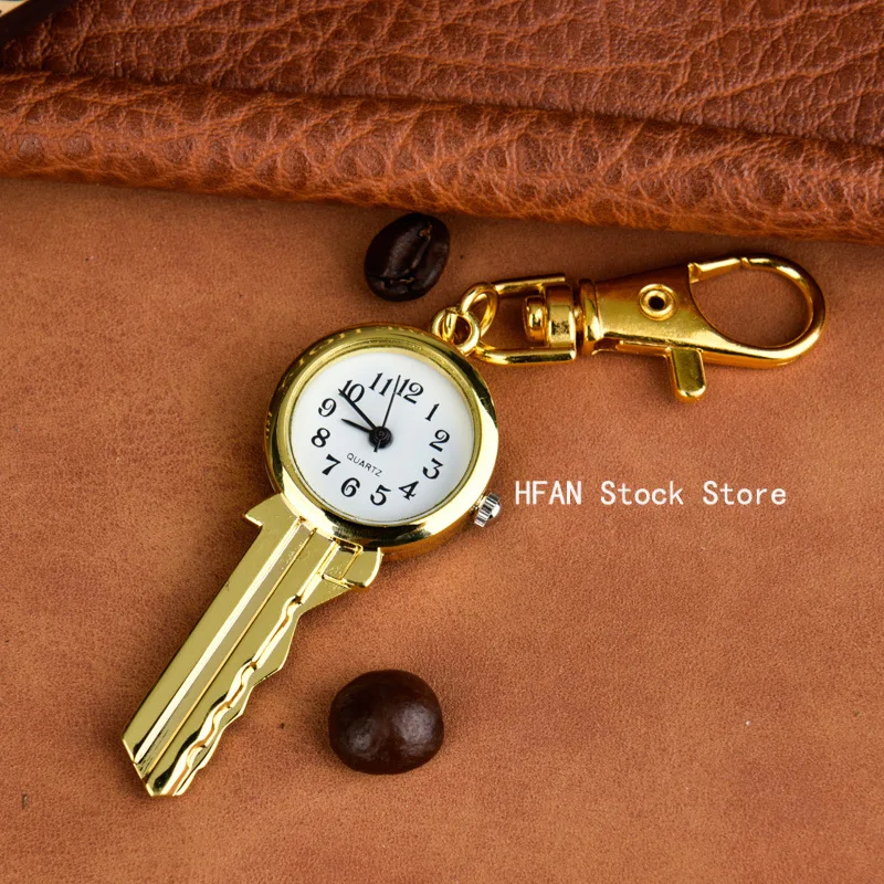 Watch Pocket Keychain Pendant Key Vintage Watches Ring Clip Nurse Fob Chain Men Dad Women Quartz Sculptured Gifts Hanging