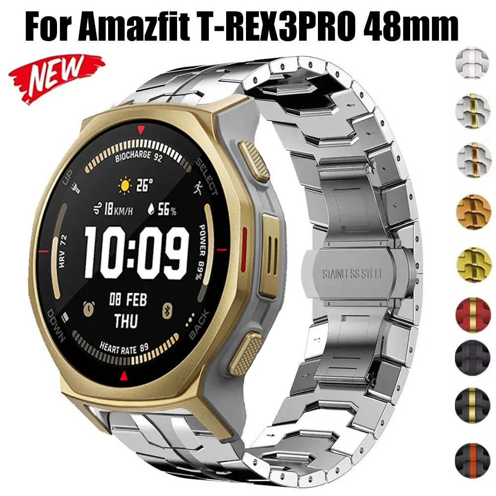 22 مللي متر 20 مللي متر حزام ل Amazfit t-rex3pro 48/44 مللي متر Huami نشط 2 المعادن الفرقة سوار ل COROS PACE 3 4 Garmin نشط 6 معصمه