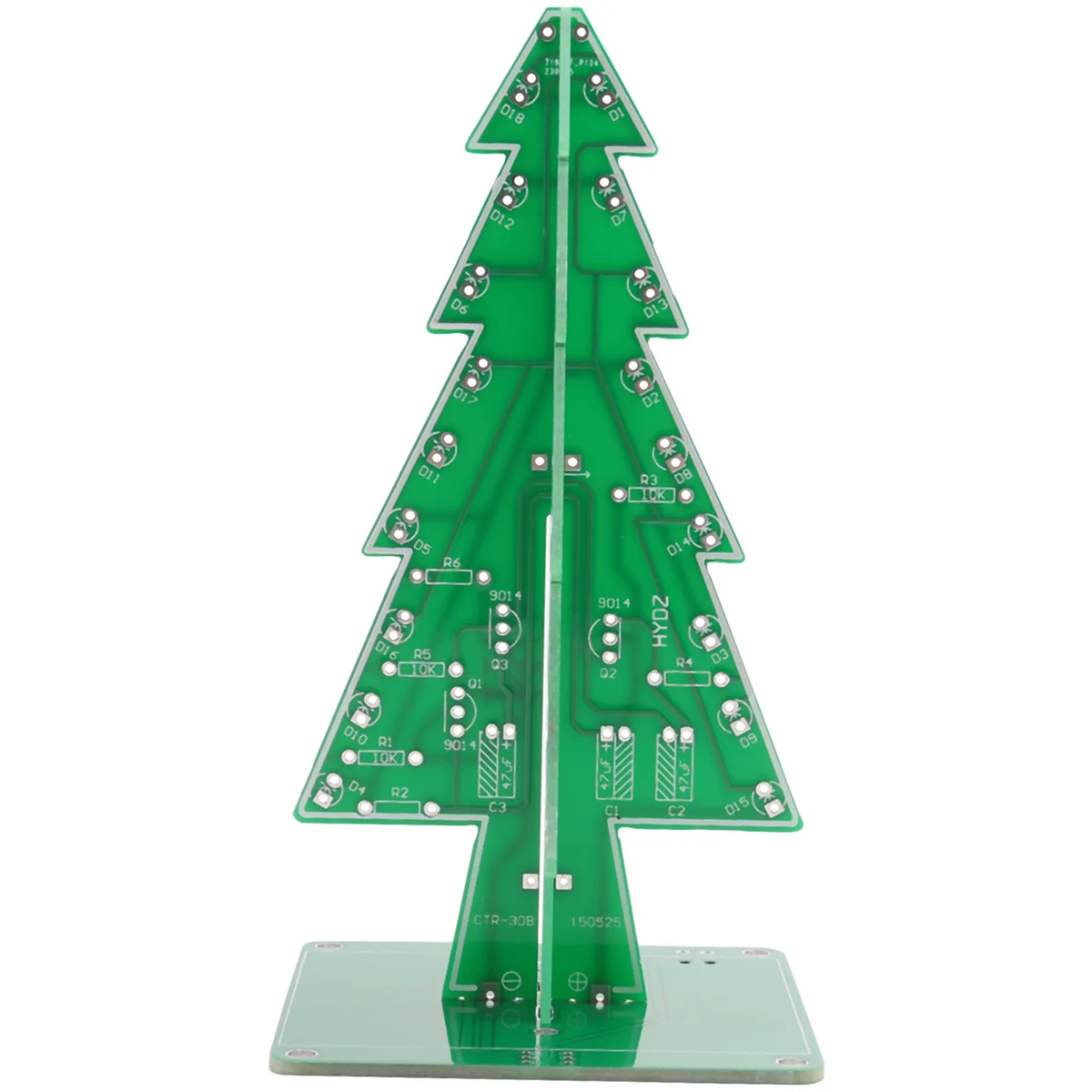 EEQKIT DIY Christmas Trees Soldering Project, 3D Christmas Trees LED Kits DIY Electronic Kit Soldering Assembly 7 Color Fun Kit