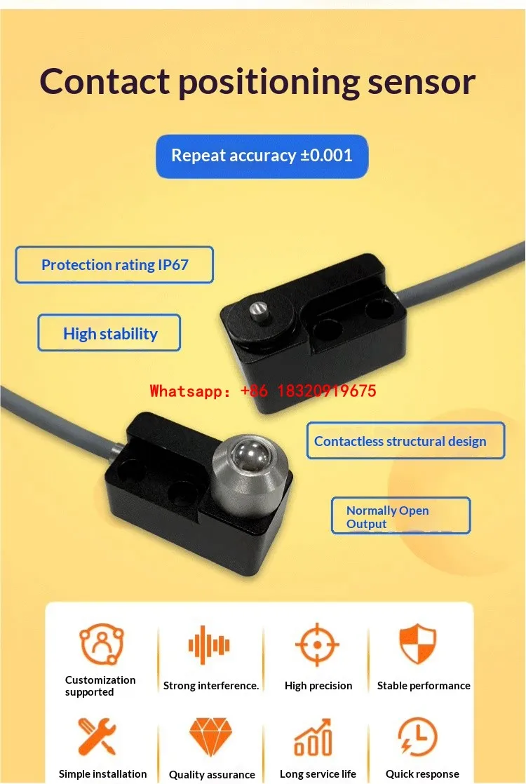 CH-T CNC Position-Sensing Switch: Waterproof and OilProof Homing Origin Locating Sensor Precision ContactType Positioning Sensor
