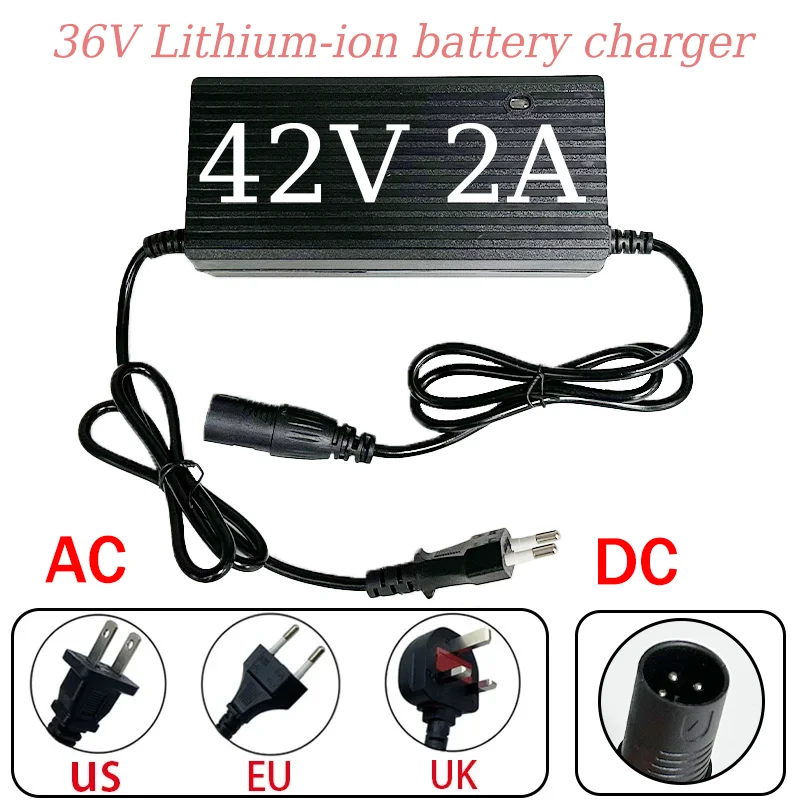 

42V 2A Battery Charger For 36V Lithium Cells Hailong Battery Bafang Motor Kits Electric Bicycle Conversion Kits E-bike Charger