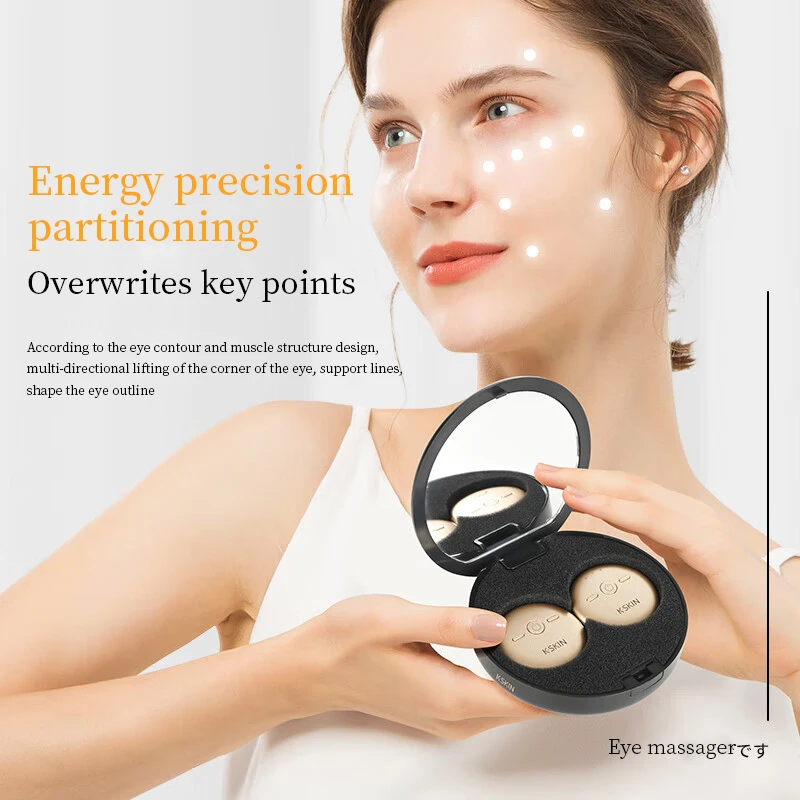 KSKIN Eye Beauty Device Microstroom Oogmassage Ooglapje Ooggebied Massage Relief
