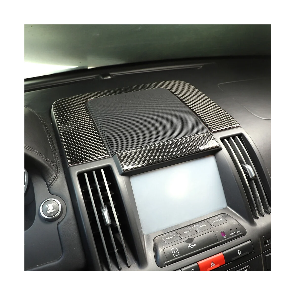 Central Control Speaker Decorative Trim Stickers Carbon Fiber for Land Rover Freelander 2 2007-2012 Accessories