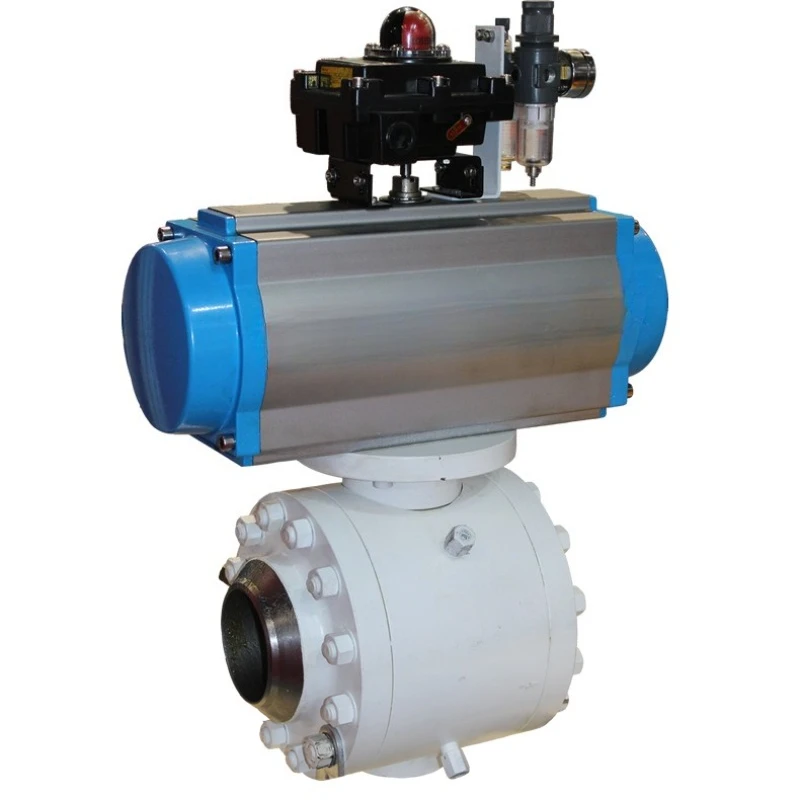 Pneumatic high pressure ball valve (forging including handwheel  accessories) Pneumatic high pressure forging welded ball valve
