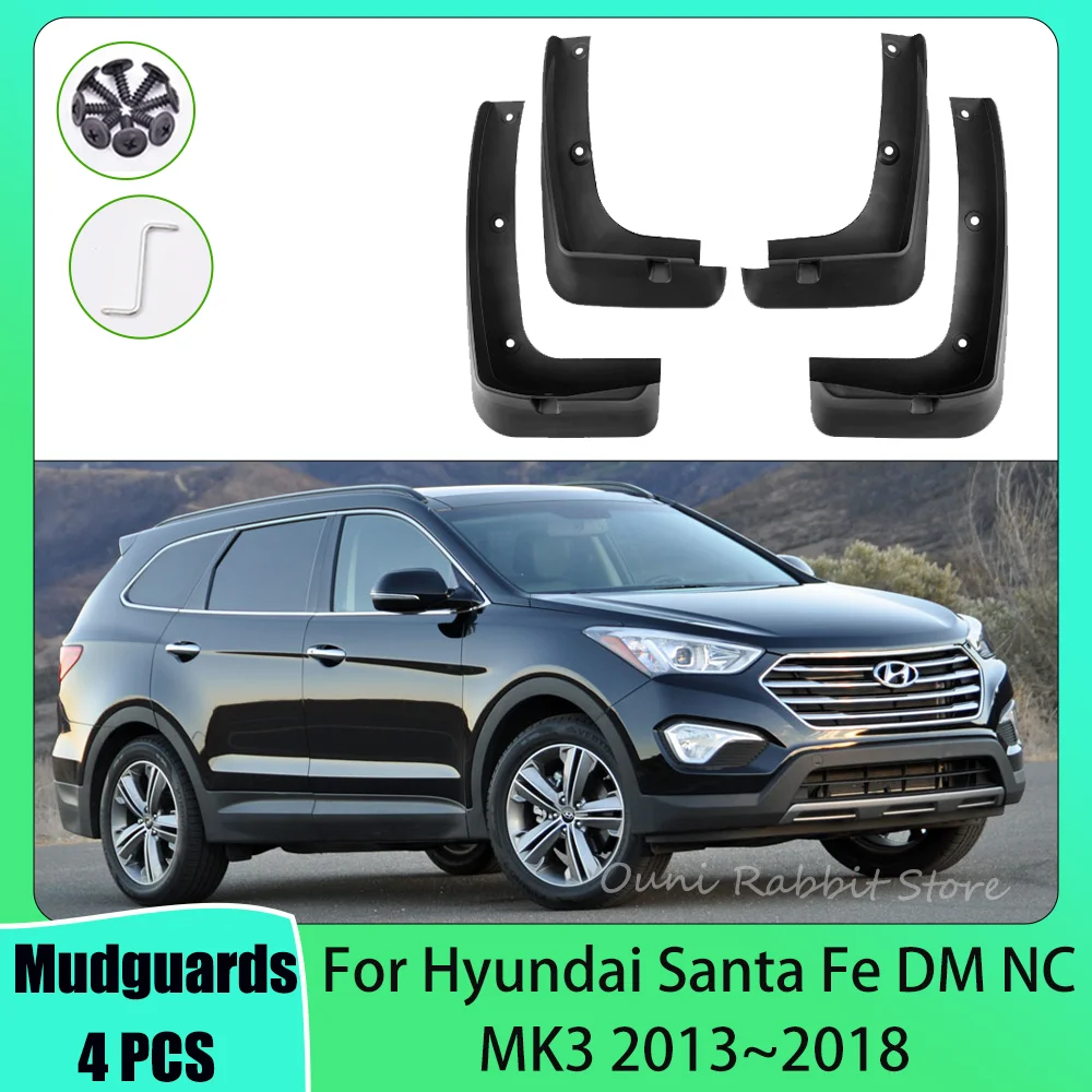 

Для Hyundai Santa Fe MK3 2013 ~ 2018 2014 2015 2016 2017 автомобильные колеса, брызговики, брызговики, защита крыльев, брызговики, аксессуары