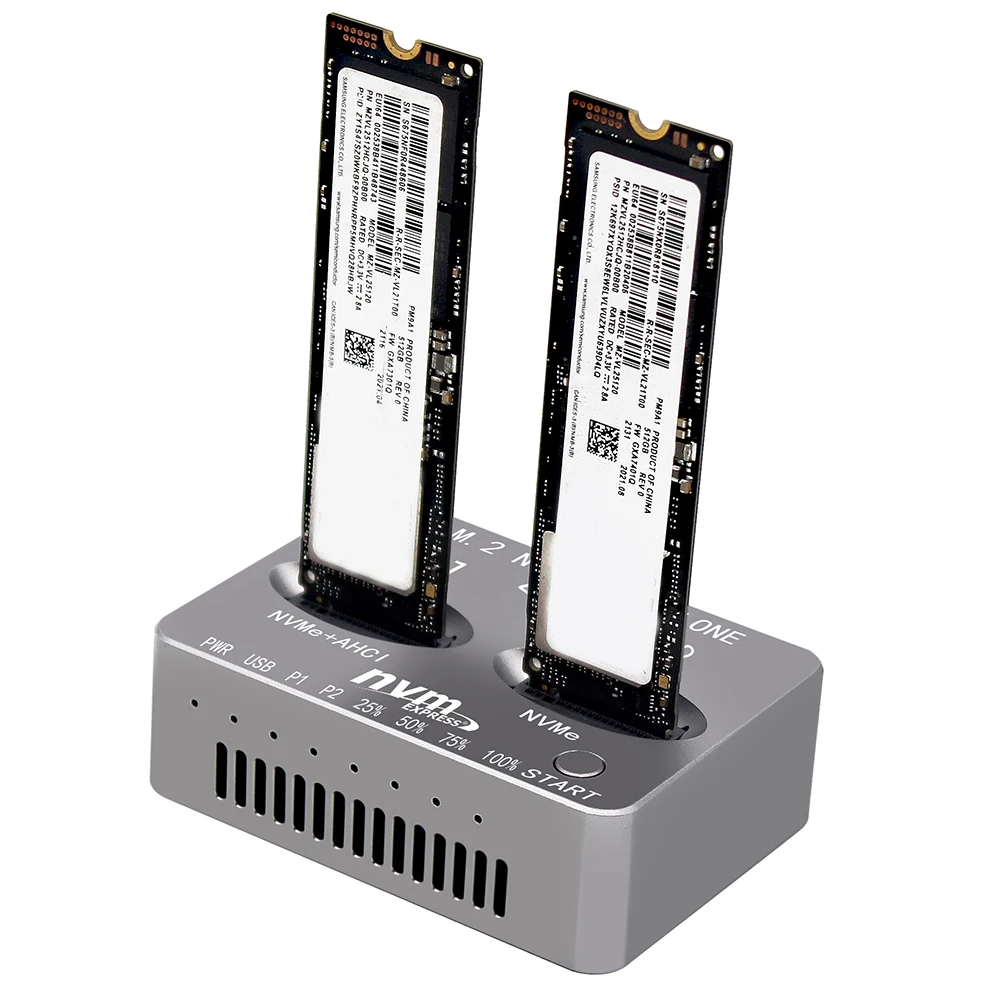 Imagem -06 - Estação de Ancoragem Dual-bay Ssd M.2 Nvme Usb 3.2 tipo c Gen2x 20gbps m b m Chave M.2 M.3 Nvme Pci-e para m2 Chave Ssd m