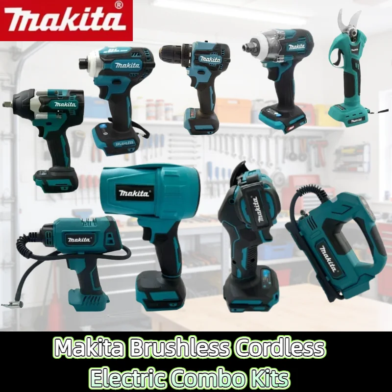 

Бесщеточный аккумуляторный ударный перфоратор Makita, угловая шлифовальная машина, электрическая циркулярная пила для аккумуляторов 18В и 20В, наборы электроинструментов.