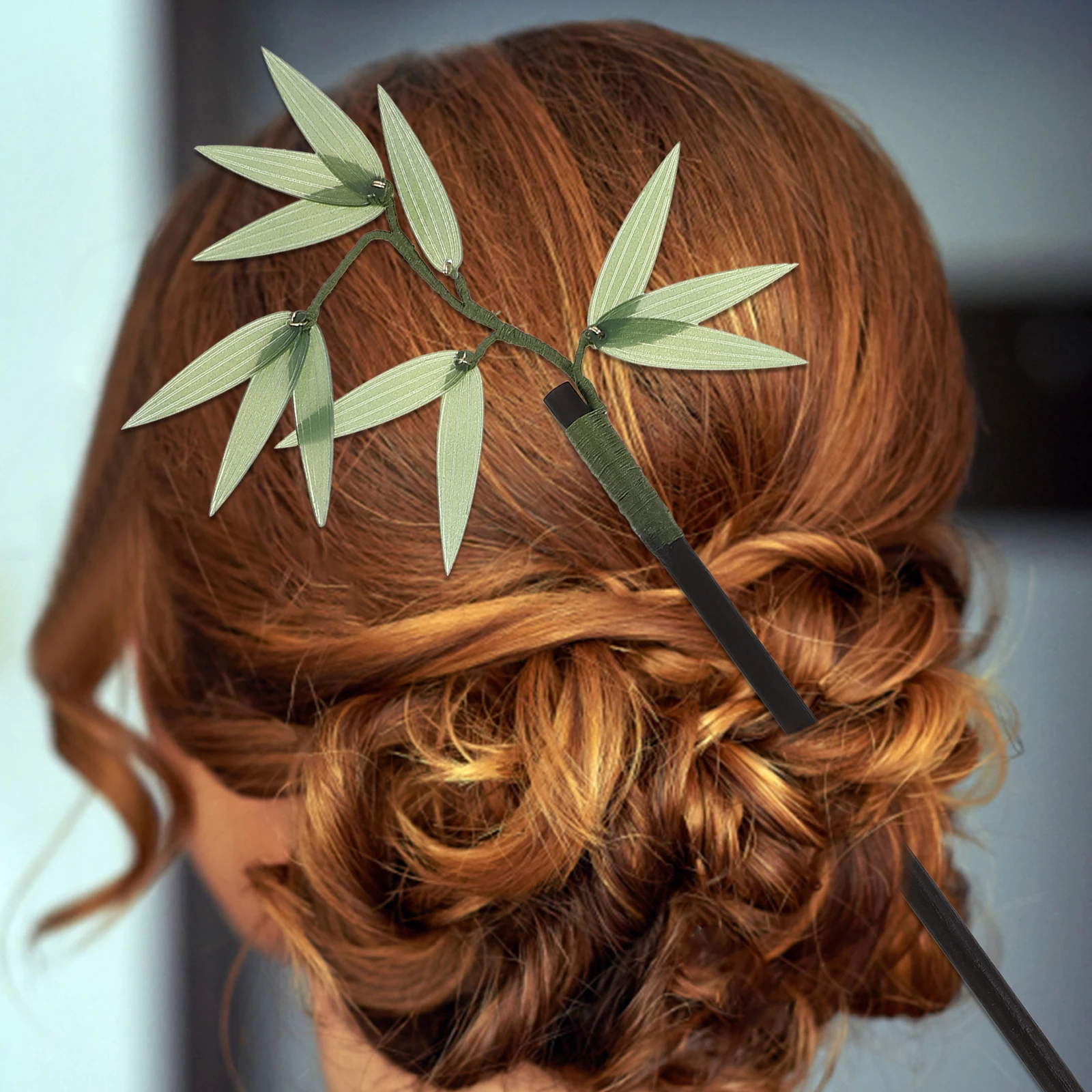 

Bamboo Leaf Hairpin China Style Chopsticks for Women Plastic Traditional Hair Sticks Long Hair Buns Styling Accessories