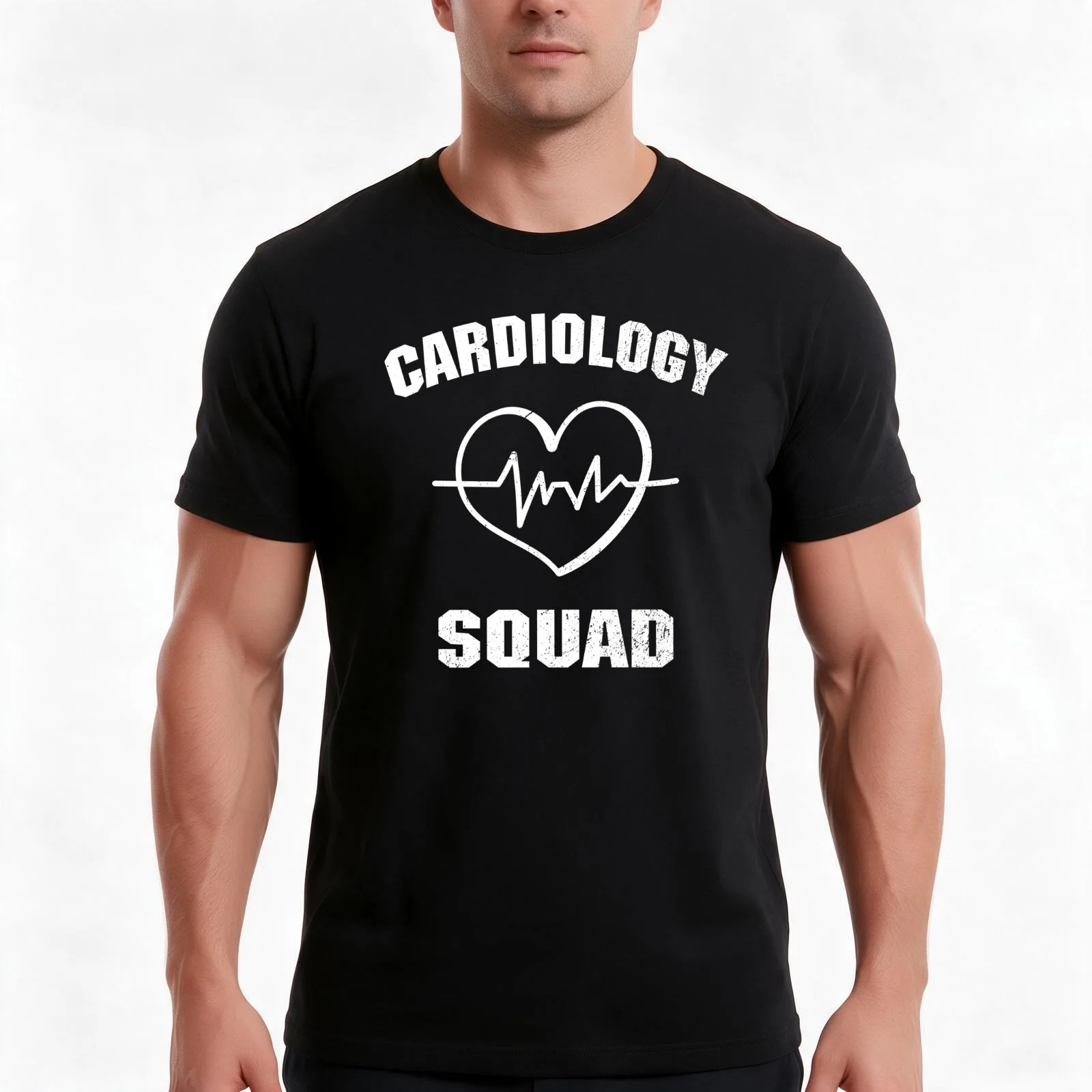 Cardiology Squad Leopard Admin Team Staff T-Shirt Summer Casual Cotton Tee Oversized Streetwear Tops Vintage Graphic Print