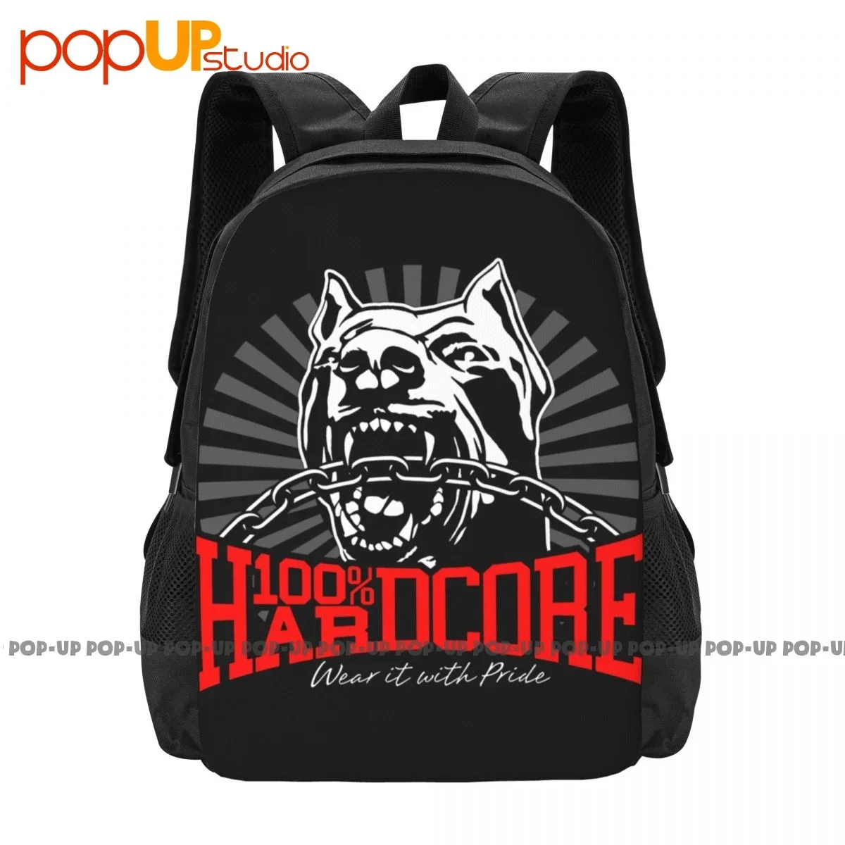 100 Hardcore Dog 305206060 Gabber Techno Partyoutfit Backpack Large Capacity Training Sports Bag