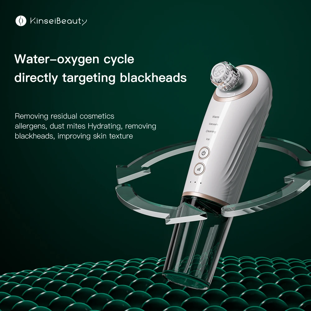 KinseiBeauty Blackhead Remover Electric Facial Cleanser Skin Care Tool Cold Warm Cycle Face Cleaning Shrink Pore Acne Device