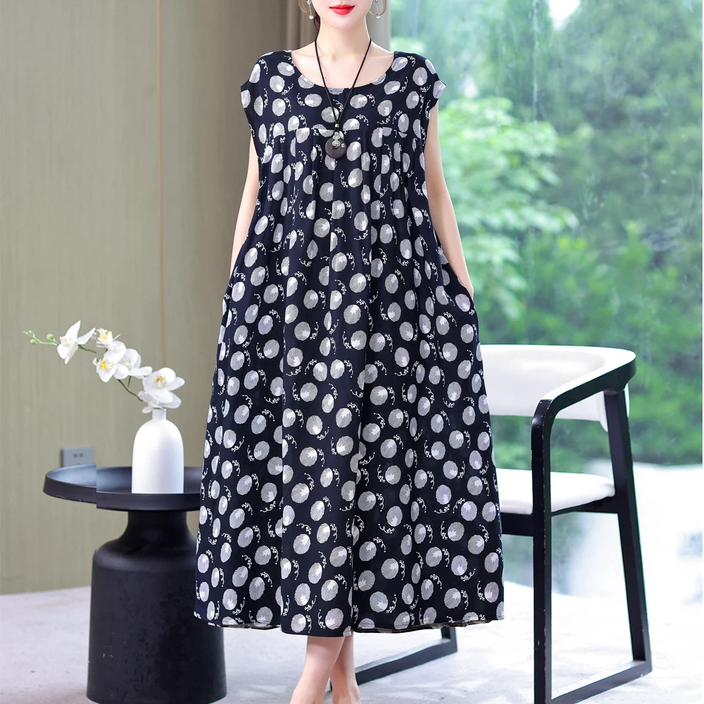 

New Casual 2024 Women Summer Dress For women Long Fashion Style Loose Clothes Printing Women Clothing Dresses