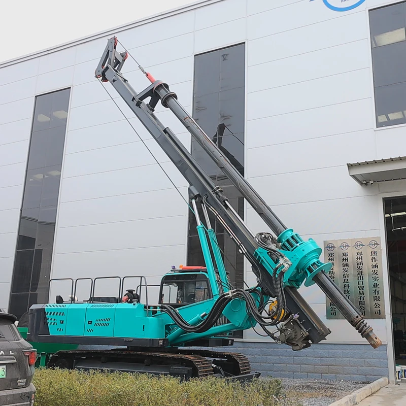 YG Crawler Lock Rod Rotary Drilling Rig HF30+ Pile Driver Machine Post Ground Screw Piling Hydraulic Equipment Land Rigs