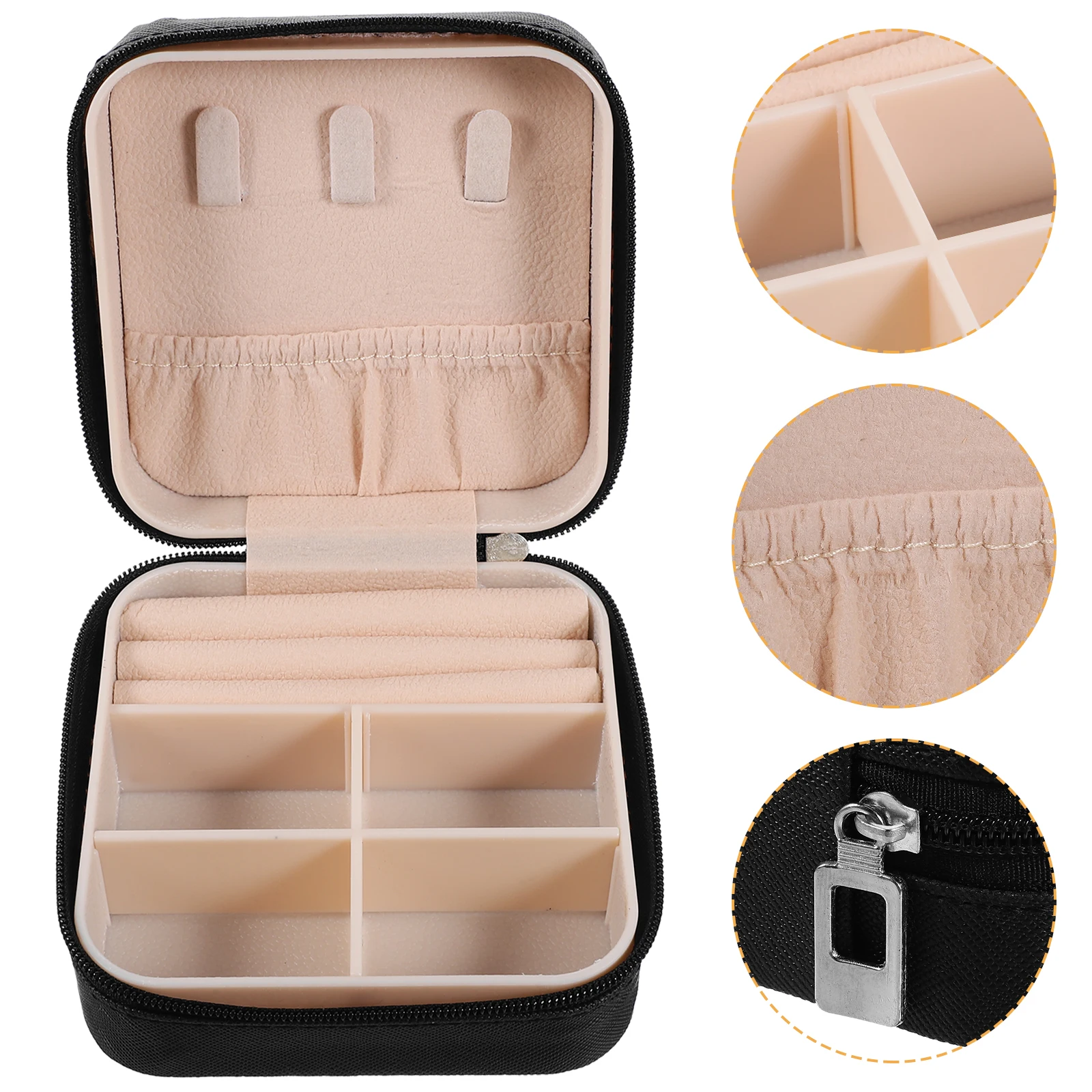 

Portable Small Jewelry Box for Earrings Necklaces Rings Bulk Storage Lightweight Travel Gift Idea ganizer Case