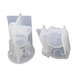 3D suerte para collar gato, colgante, molde silicona, llavero, colgante, molde fundición, pendientes DIY