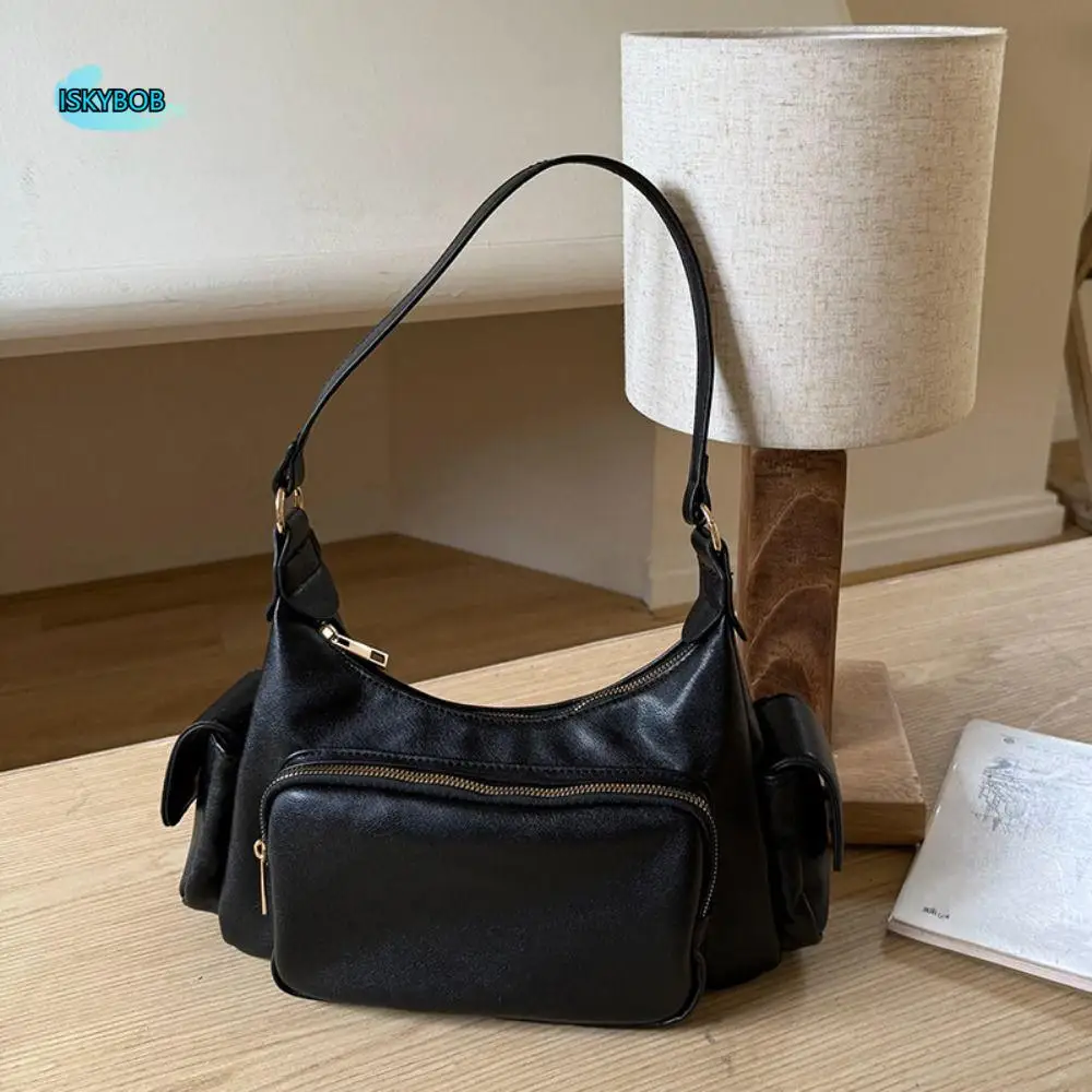 

Simple Y2K Retro Shoulder Bag Spicy Girl Fashion Hobo Bag Korean Handbag Vintage Underarm Bag Shopping