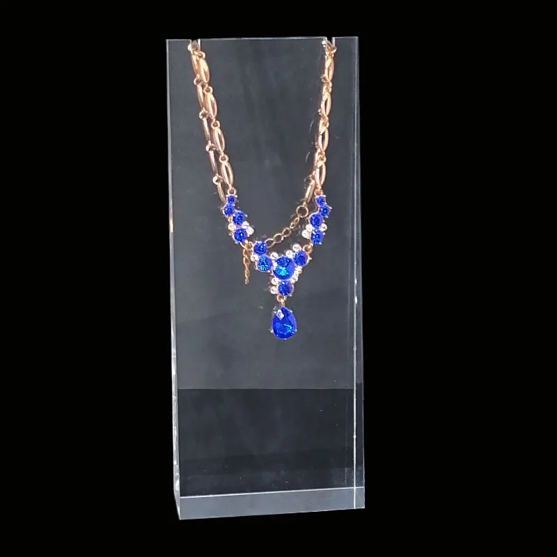 Acrylic High Quality Fashion Transparent Triangle Crystal Jewelry Display Stand Necklace Earrings Shooting Display Set Square