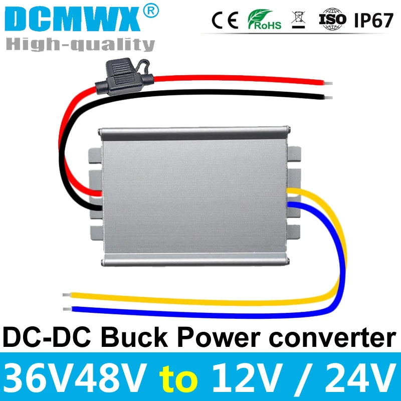 

DC 36V 48V понижающий преобразователь 12V 24V понижающий редуктор напряжения для гольф-каров и автомобилей 10A 120W 240W DCMWX