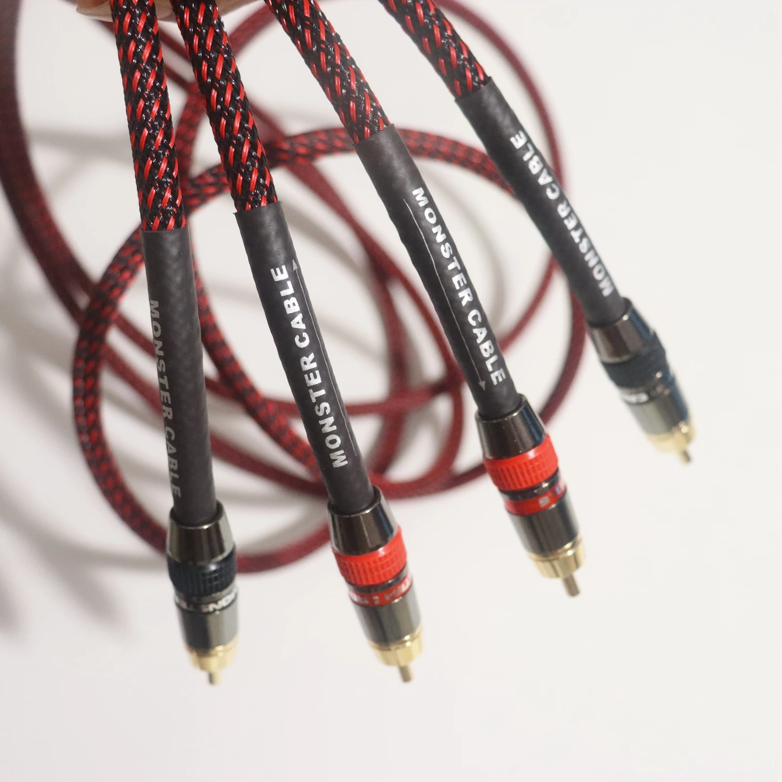 High-quality Hi-Fi monster audiophile grade pure copper double RCA double lotus signal audio cable power amplifier cable