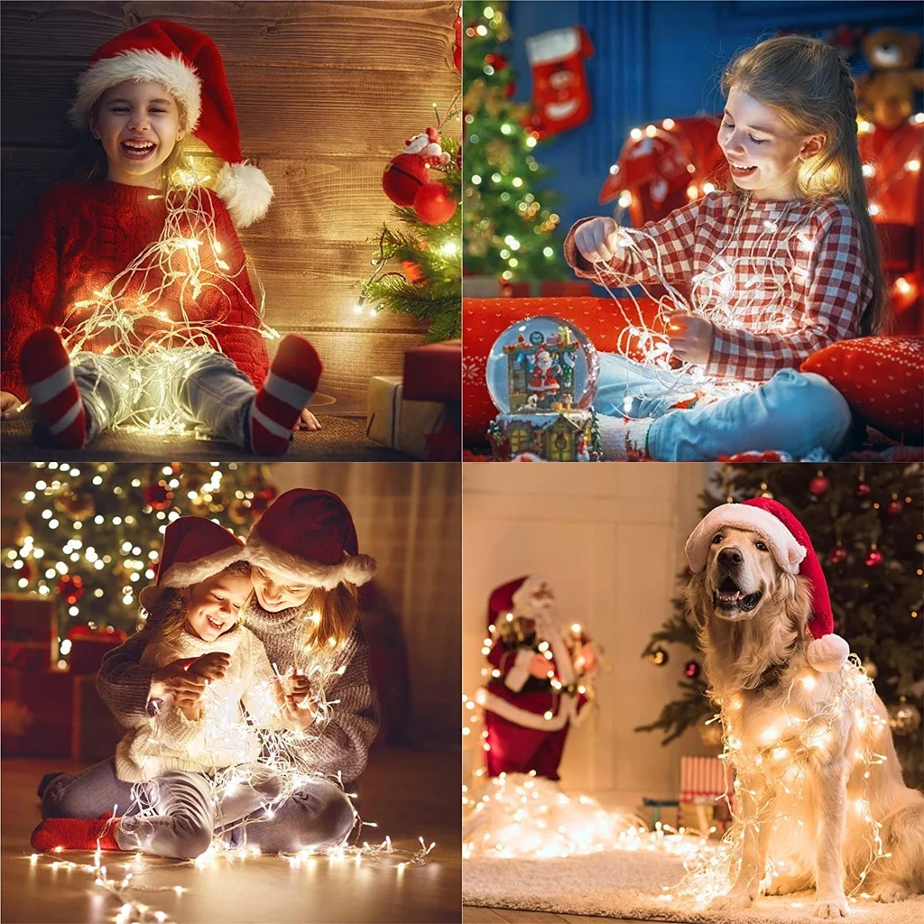 1M 2M 5M 10M Copper Wire LED String Lights Battery Operate Holiday Lighting for Christmas Wedding Party Decoration