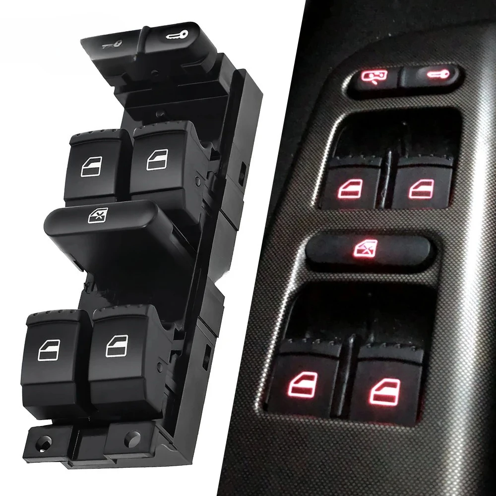 Window Master Switch Button Console For Volkswagen Golf Jetta Bora Passat B5 Seat Leon Toledo MK4 Skoda Octavia MK1 Fabia Toledo