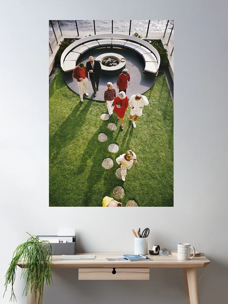 Slim Aarons 'Laguna Beach', Print Art Canvas Poster, Living Room, Home Wall Decor Picture
