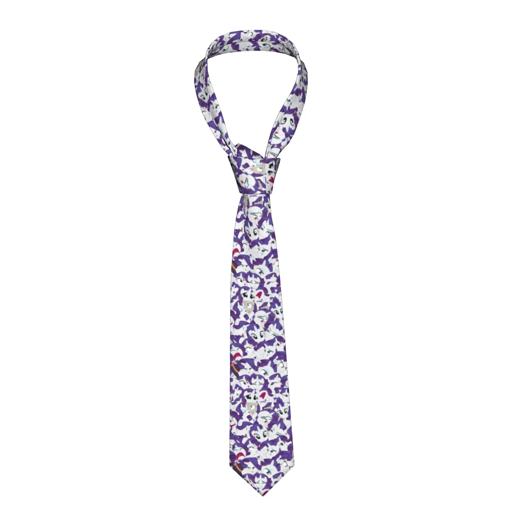 Rarity Mess  Necktie Unisex 8 cm Skinny  Narrow Neck Tie Ponies Friendship is Magic for Mens Accessories Gravatas Cosplay Props