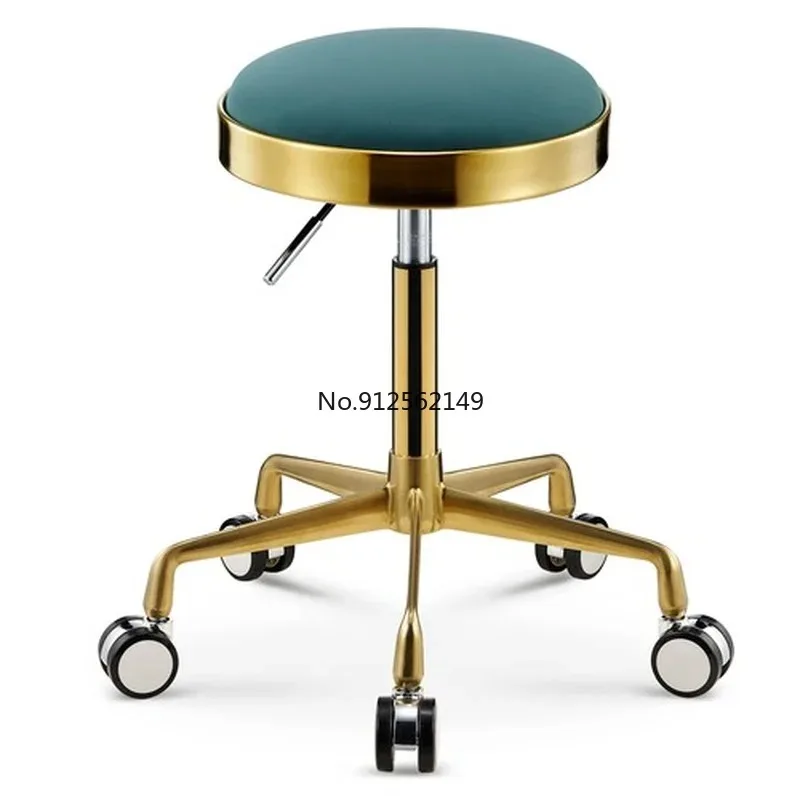 

Stainless Steel Brushed Lifting Stool Explosion-proof Stool Barber Chair Bench Hairdressing Salon Rotating Stool Master Chair