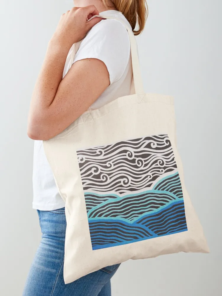 

Abstract Landscape Tote Bag Shopper handbag custom bags canvas shopping bag tote bags aesthetic