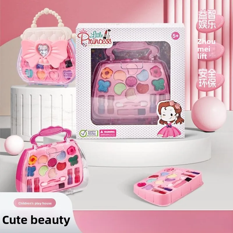 

Girls Make Up Set Gift Box Pretend Play Cosmetic Bag Beauty Hair Salon Toy Eye Shadow Makeup Tools Children Pretend Play Toys