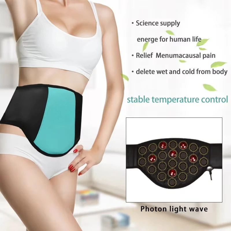 

Массажный пояс с подогревом для сжигания жира, инфракрасные световые ремни для похудения, турмалиновый тепловой красный световой терапевтический пояс