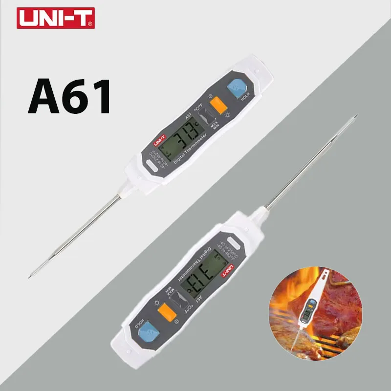 

UNI-T цифровой зонд термометр для духовки A61 светодиодная индикация измеритель температуры воды и масла зонд для приготовления пищи кухонный барбекю