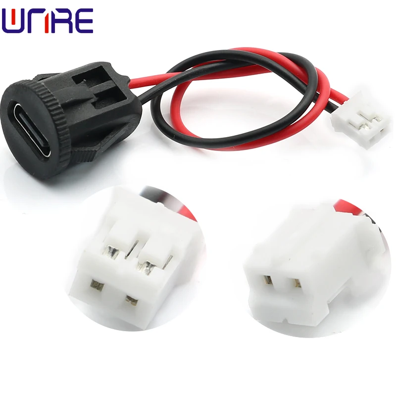 Type-c-00110 Snap Fastener 2P Electronic Device Fast Charging Data Cable Female Base Power Connection Port Socket USB Connector