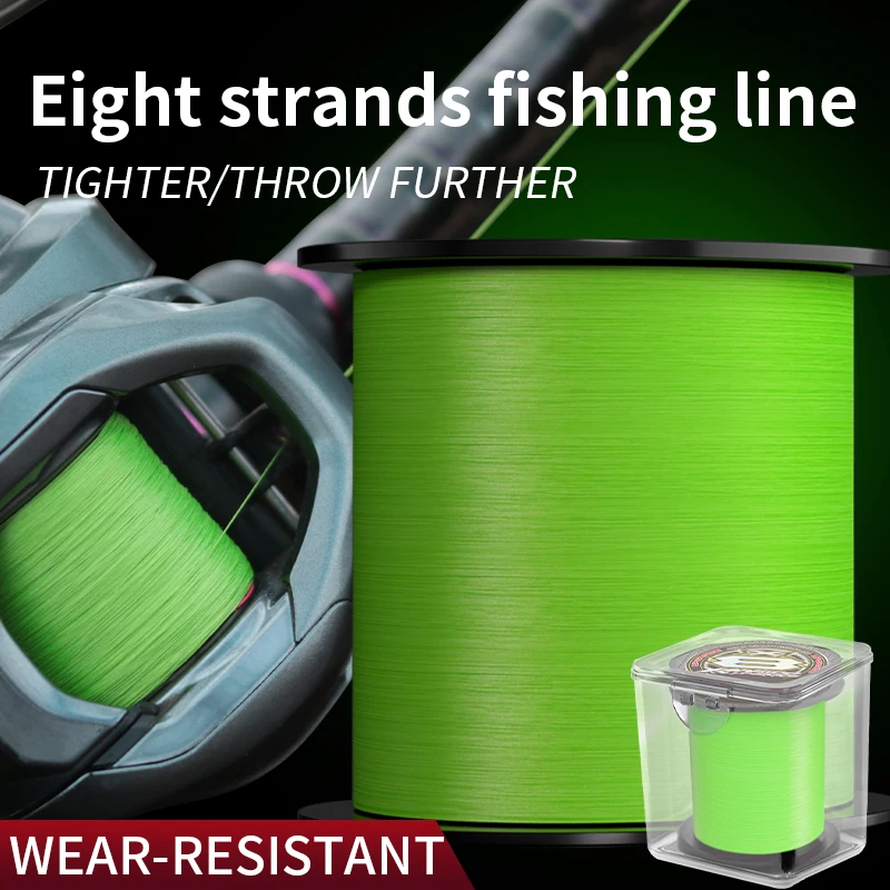

Imported Raw Silk Rounded Smoother Fishing Line 8 Stand 300M/500M - Durable Monofilament Line for Anglers