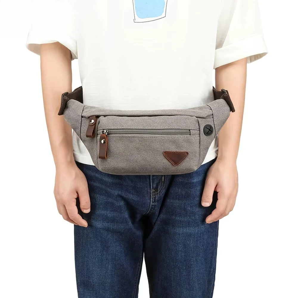 

Multi-Pockets Fanny Pack Pouch Bag Women/Men Waist Packs Hip Purse Satchel Canvas Belt Bags Casual Wallet