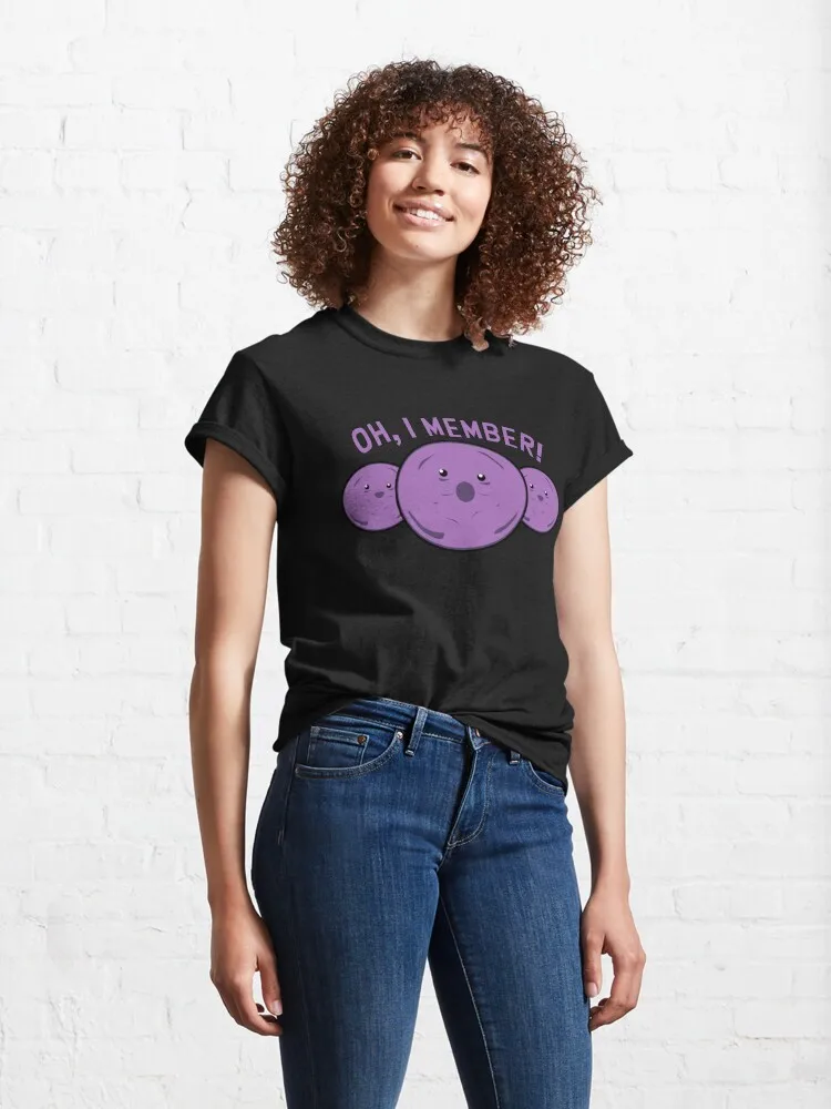 Member Berries Parody! Oh, I Member! Classic T-Shirt Short Sleeve Tops Tees Cotton Print Tshirts New Fashion Top Tees