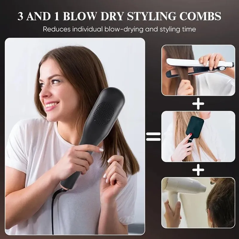 Hot Air Brush Cordless Hair Straightener Brush Hot Comb Hair Flat Iron Hair Straightener Comb