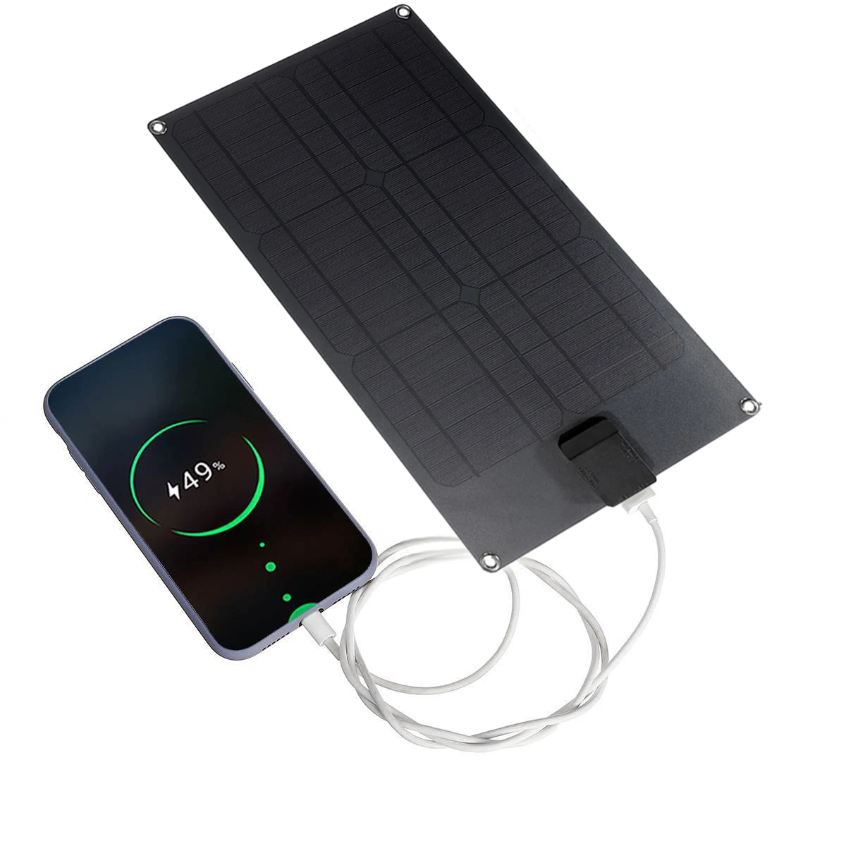 Placa solar portátil, Carregador USB ao ar livre para acampamento da bateria do telefone móvel, 5V, 18V, 50W, 12 V