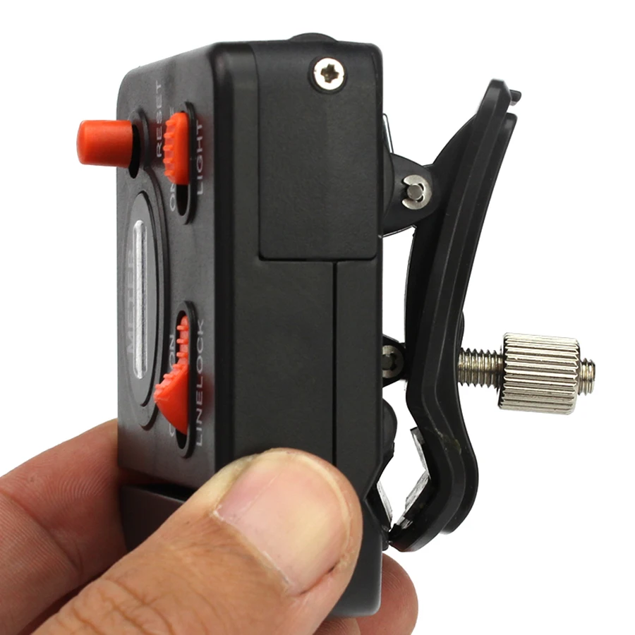 Digital Fishing Line Counter Display 0-99.9M Clip On Depth Finder Bearing Lighted Line Gauge for Jig Ice Trolling Casting Tackle view 3