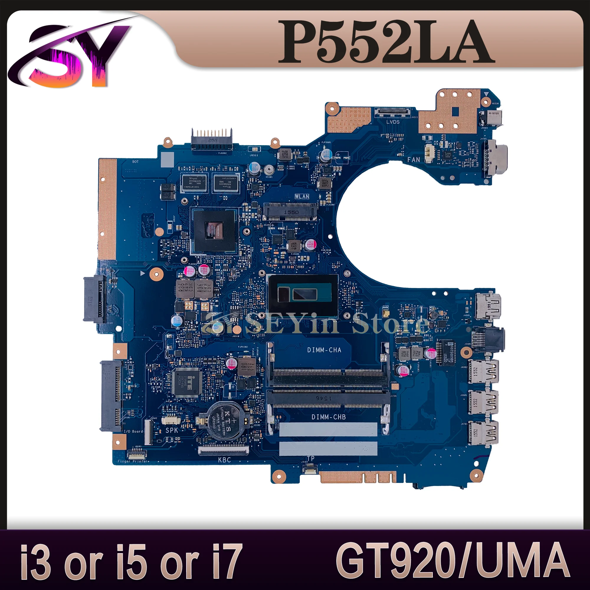 

P552LA Mainboard For ASUS P552LJ PE552LJ PRO552LJ PX552LJ PE552LA PX552LA PRO552LA P2520LJ P2520LA Laptop Motherboard i3 i5 i7