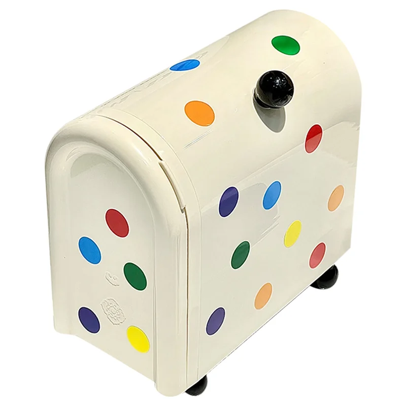 

M12K-Dormitory Desktop Storage Box Polka Dot Design Dressing Table Lipstick Jewelry Debris Sorting Drawer Cosmetic Organizer Box