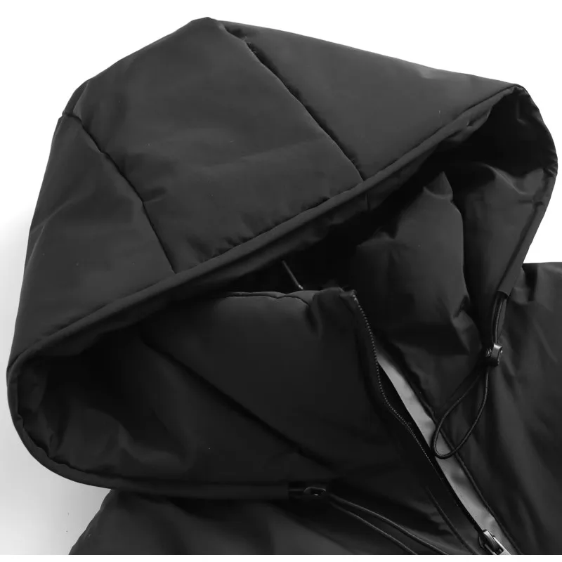 

Warmth-Insulated Windproof Thiened Cotton Jaet ort Outerwear Zipper Hooded Durable Pred-Gas ort Coat for Women