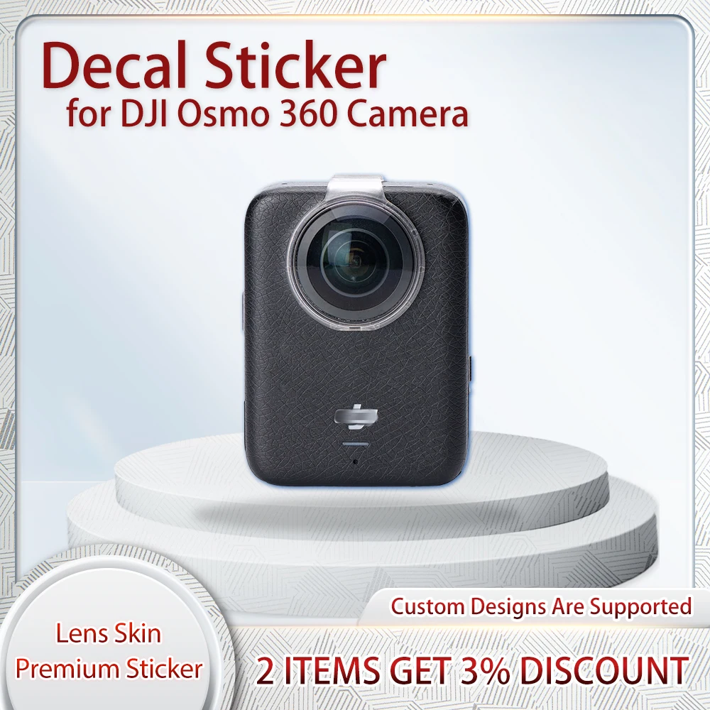 

Наклейка на кожу для экшн-камеры DJI 360, защитная пленка для кожи DJI Osmo 360, покрытая наклейка Osmo 360, защитная пленка для кожи