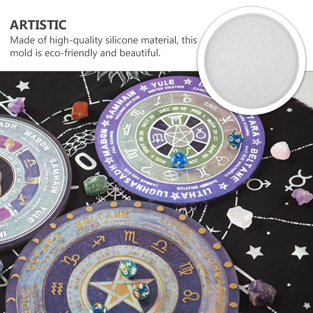 

Divination Mirror Shape Silicone Mold Integrated Molding Fine Workmanship DIY Crystal Epoxy Mold Creative Tray