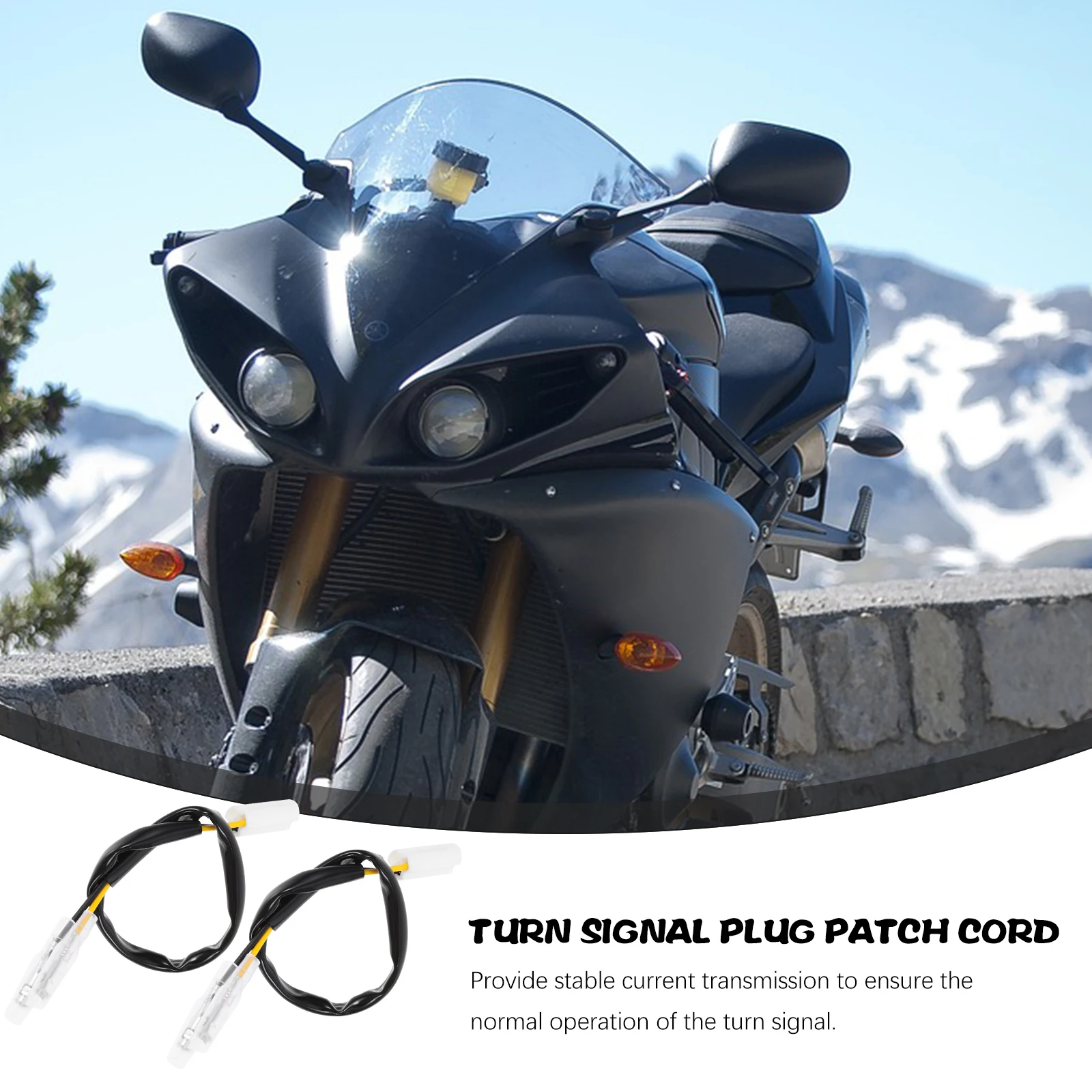 

Plug Adapter Motorcycle Lights Turn Signal Wire Easy Installation Durable Compact Motorbike Wiring Accessories Electrical