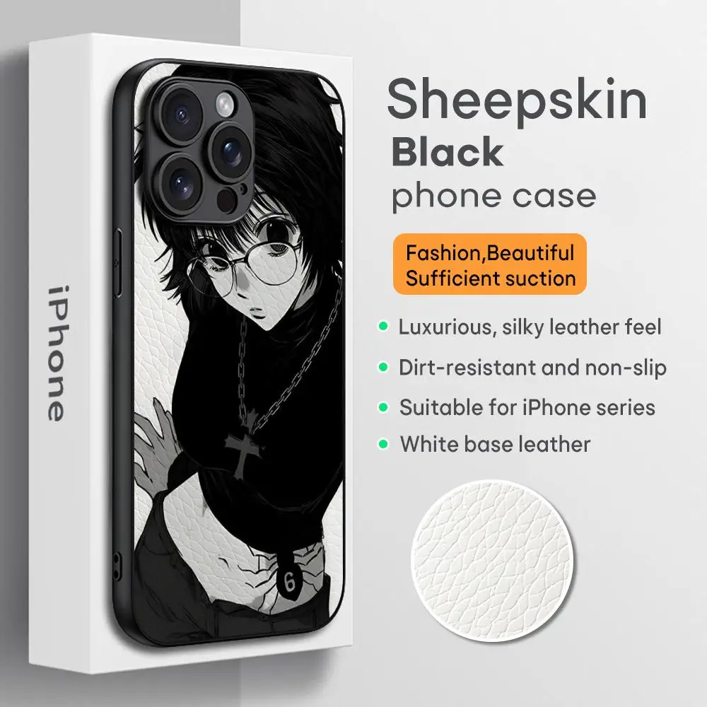 Shizuku sexy japan girl Phone Case For iPhone 16 15 14 13 12 11 Plus Pro Max Limited Edition Black hard case Sheepskin