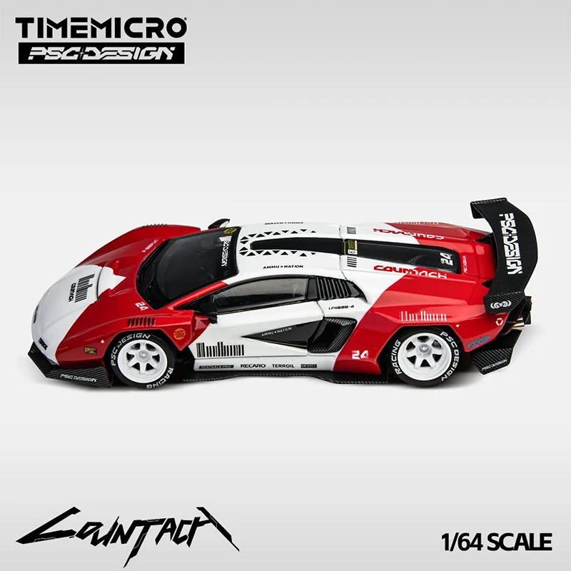 TimeMicro × PSC 1:64 Countach Marlboro Tribute Edition aleación Diecast modelo carreras librea réplica entusiastas del deporte de motor preventa