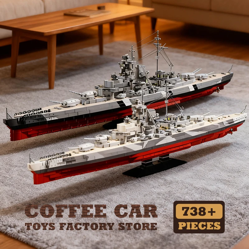 

NEW German Warship Model Bricks Kit Military Battleship Building Blocks WW2 Cruiser Boat Submarine Assembly Toys Adult Kids Gift