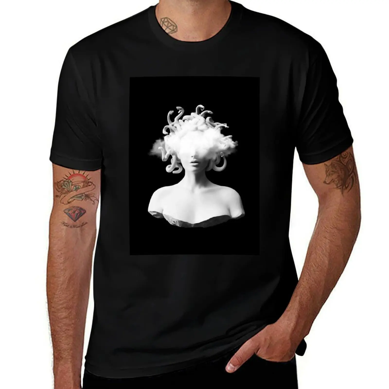 

Medusa and the cloud T-Shirt customizeds anime cotton graphic tees men t shirts high quality