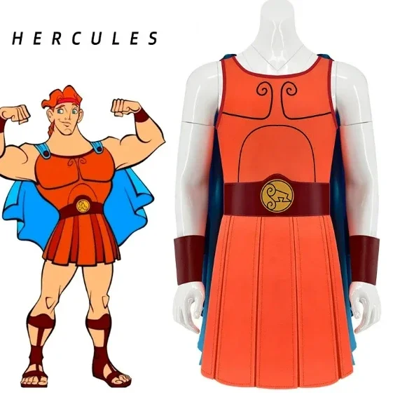 Disfraz de Anime Hercules para hombre adulto, capa de superhéroe, uniforme, vestido elegante, ropa para actuación en escenario, Carnaval y Halloween